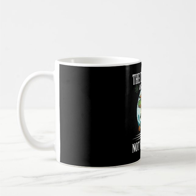 Funny Dinosaur Halloween Witch Graphic Coffee Mug (Left)