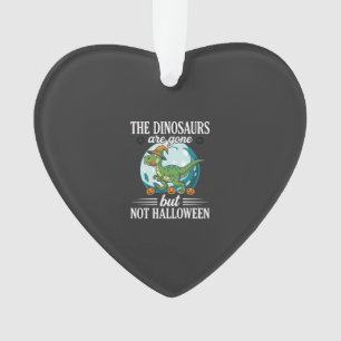 Funny Dinosaur Halloween Witch Graphic Ornament
