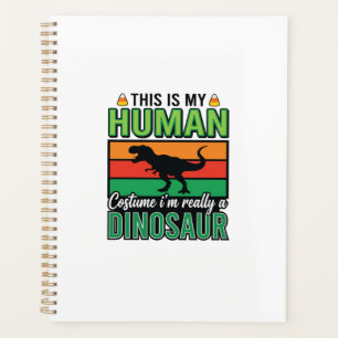 Funny Dinosaur Human Costume Halloween Planner
