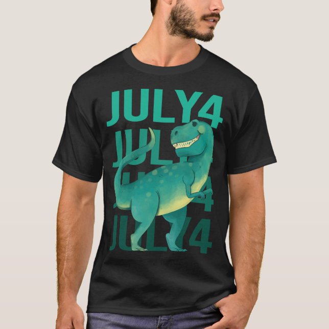 Funny Dinosaur - July 4 4th 04 T-Shirt (Front)