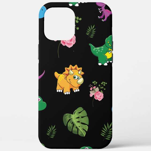 Funny Dinosaur, leaves Case-Mate iPhone Case (Back)