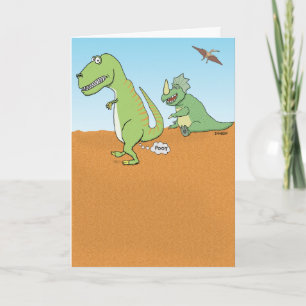 Funny Dinosaur Old Fart Birthday Card