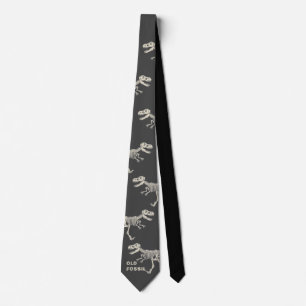 Funny Dinosaur Old Fossil Neck Tie