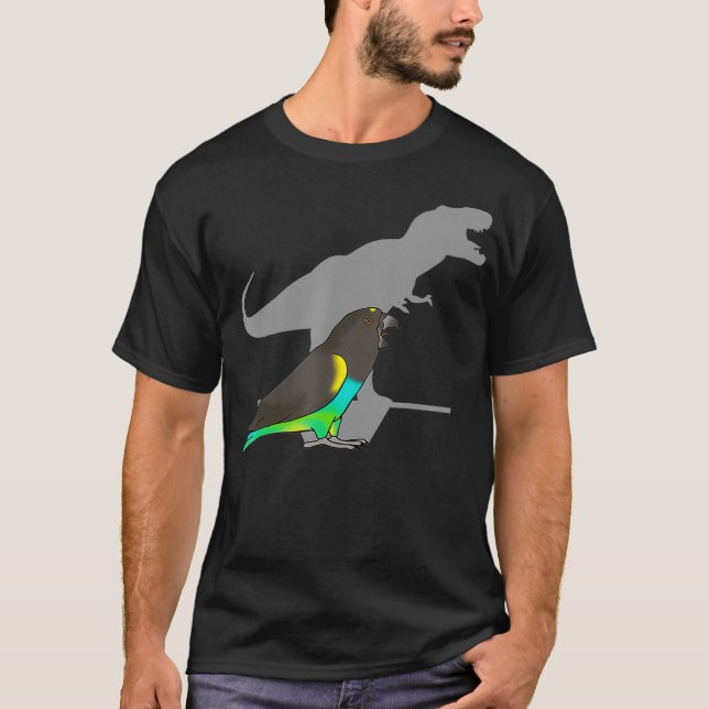 Funny Dinosaur Parrot T-rex Meyers Parrot Birb T-Shirt (Front)