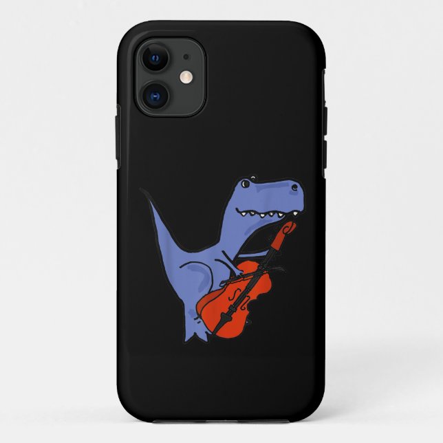 Funny Dinosaur Playing Cello Case-Mate iPhone Case (Back)