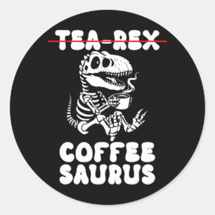 Funny Dinosaur Skeleton Costume Goth Tea-Rex Classic Round Sticker