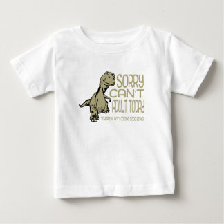 Funny Dinosaur - Sorry Can't Adult Today Adulting Baby T-Shirt