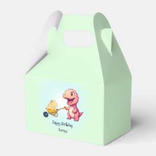 Funny dinosaur straw cart Birthday boys party  Favour Box
