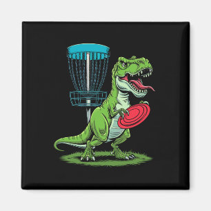 Funny Dinosaur T-rex Disc Golf Player Sket Golfer  Magnet