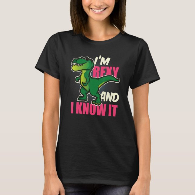 Funny Dinosaur T Rex  For Children Youth And Adult T-Shirt (Front)