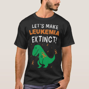 Funny Dinosaur T rex Leukaemia Cancer Awareness Gi T-Shirt