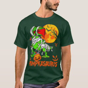 Funny Dinosaur T Rex Mummy Pumpkin Halloween For K T-Shirt