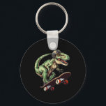 Funny Dinosaur T Rex On Skateboard Skateboarding K Key Ring<br><div class="desc">Funny Dinosaur T Rex On Skateboard Skateboarding Kids Boys</div>