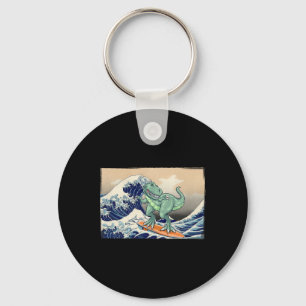 Funny Dinosaur, T Rex Surfing, Dinosaur Art, Dinos Key Ring