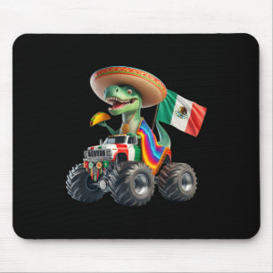 Funny Dinosaur Taco Monster Truck Cinco De Mayo Vi Mouse Pad