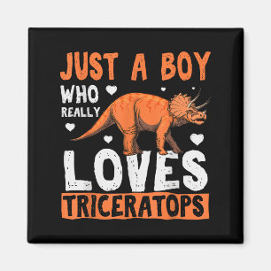 Funny Dinosaur Triceratops Apparel For Boys Magnet