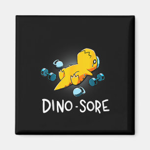 Funny Dinosaur Workout Gym Fitness Lifting  Magnet