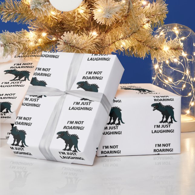 Funny Dinosaur Wrapping Paper (Holidays)