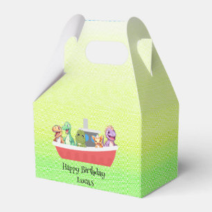 Funny dinosaur Yacht Birthday party DIY Name Favour Box