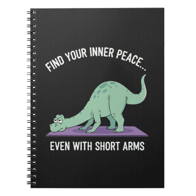  Funny Dinosaur Yoga: Find Your Inner Peace With  Notebook (Front)