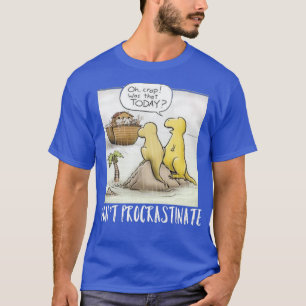 Funny dinosaurs and Noahs ark graphic design T-Shirt