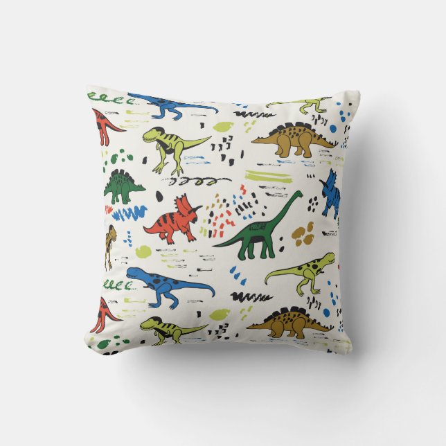 funny dinosaurs cushion (Front)