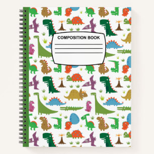 funny dinosaurs spiral composition notebook