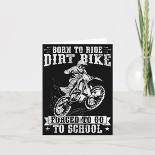 Funny Dirt Bike Art For Boys Girls Motocross Dirt  Card