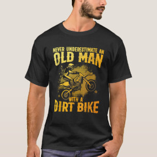 Funny Dirt Bike Art For Grandpa Men Motocross T-Shirt