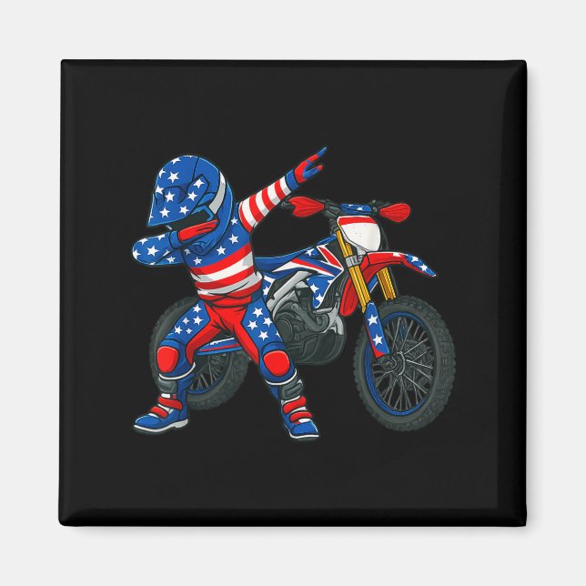 Funny Dirt Bike Art Rider Motocross Motorcycle Dir Magnet (Front)