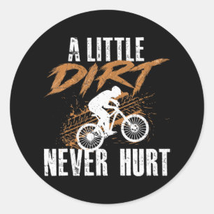 Funny Dirt Bike For Motocross Dirtbike Lover Classic Round Sticker