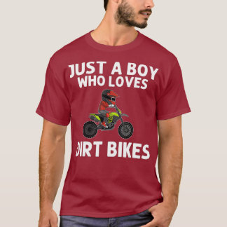 Funny Dirt Bike Gift Boys Kids Motocross Rider T-Shirt