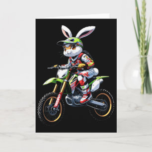 Funny Dirt Bike Player Bunny Bike Lovers Card