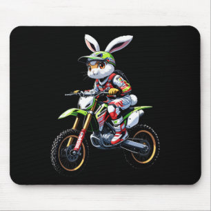 Funny Dirt Bike Player Bunny Bike Lovers Mouse Pad