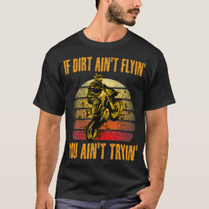 Funny Dirt Bike Retro Motorcycle Boys Teens Men  T-Shirt