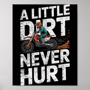 Funny Dirt Bike Tee For Boys Men Motorcycle Motocr Poster