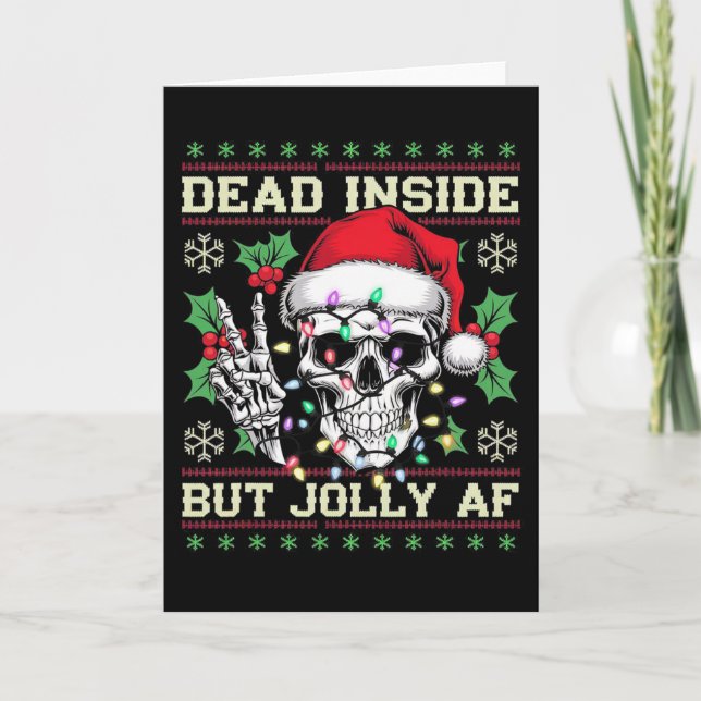 Funny Dirty Christmas Ugly Sweater  Card (Front)