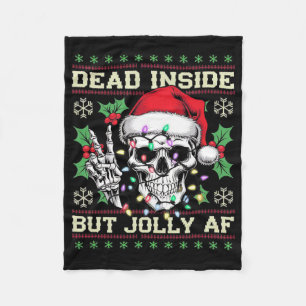 Funny Dirty Christmas Ugly Sweater Fleece Blanket