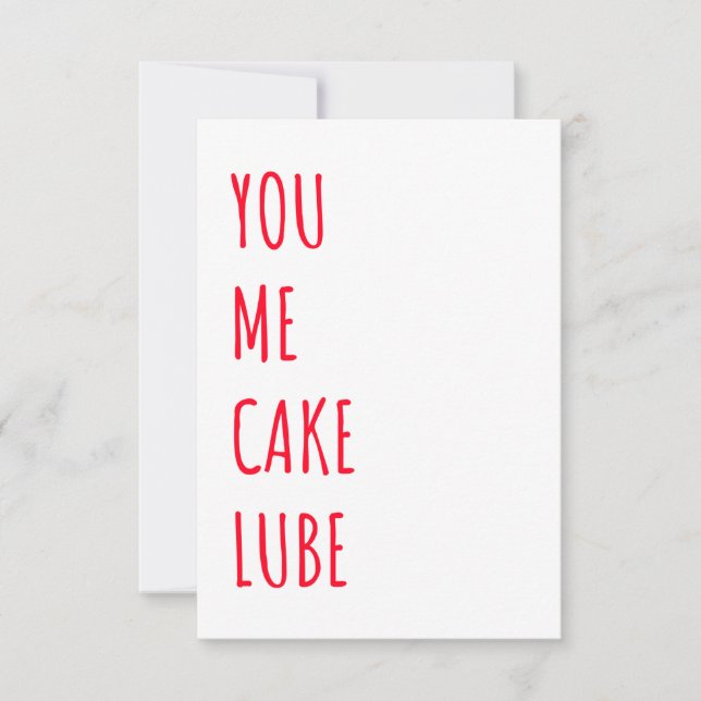 Funny Dirty Naughty Birthday Card (Front)
