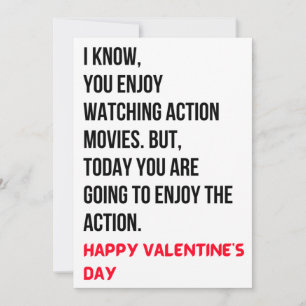 Funny Dirty Valentine's Day Card For A Movie Buff