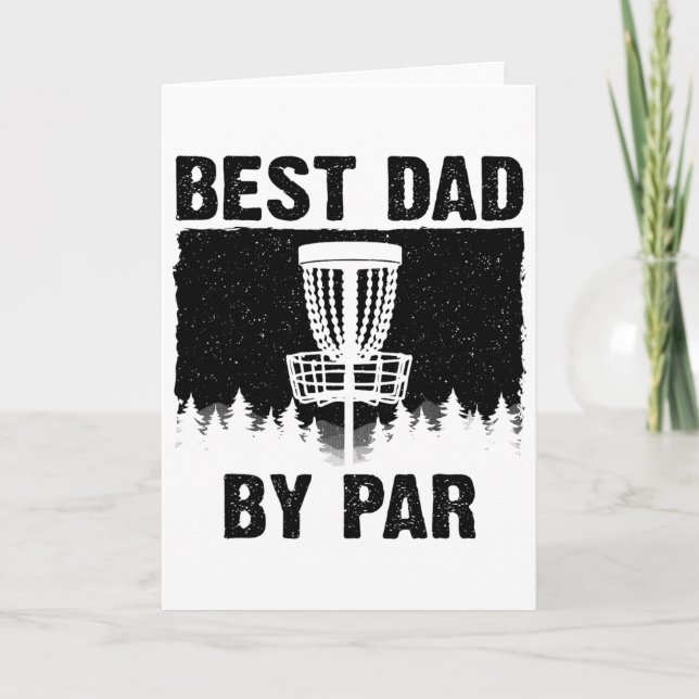 Funny Disc Golf Art For Men Dad Disc Golf Player D Card (Front)