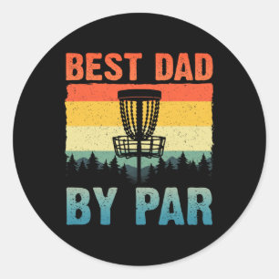 Funny Disc Golf Art For Men Dad Disc Golf Player D Classic Round Sticker