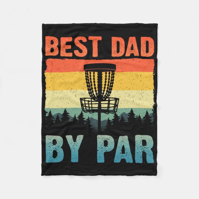 Funny Disc Golf Art For Men Dad Disc Golf Player D Fleece Blanket (Front)