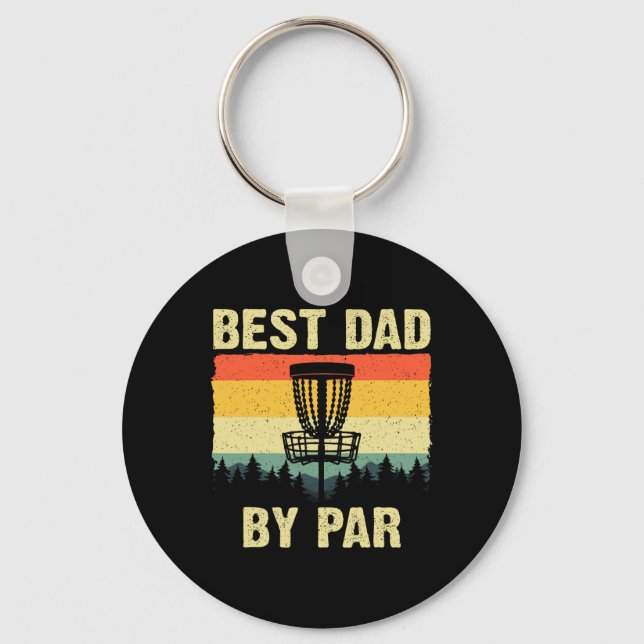 Funny Disc Golf Art For Men Dad Disc Golf Player D Key Ring (Front)