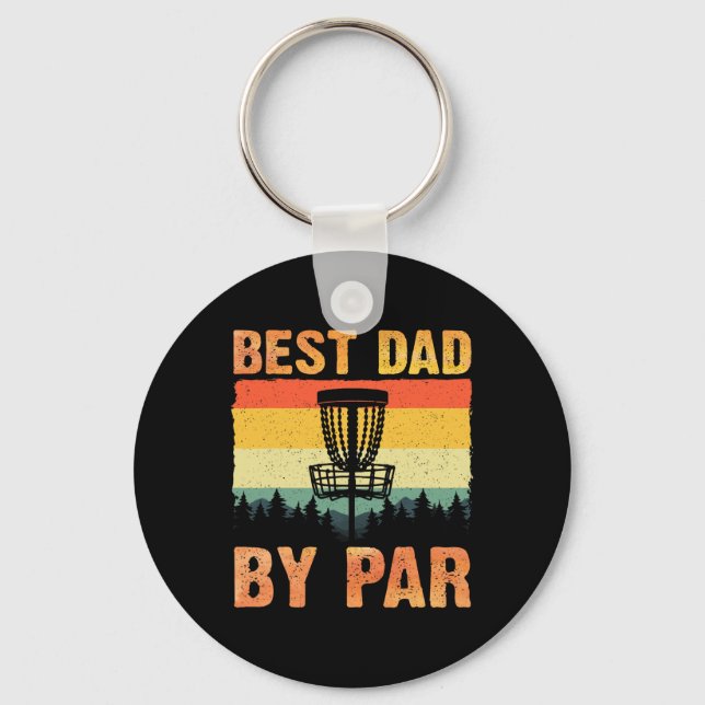 Funny Disc Golf Art For Men Dad Disc Golf Player D Key Ring (Front)