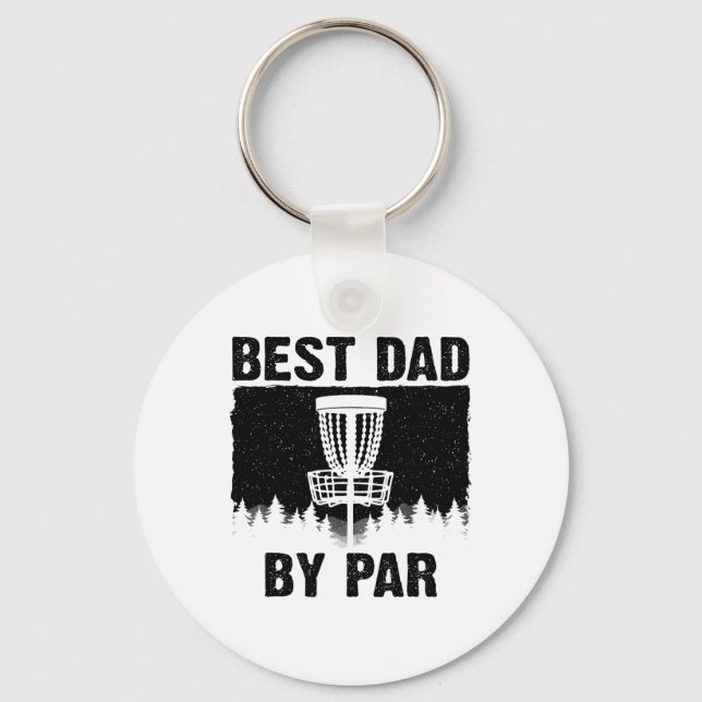 Funny Disc Golf Art For Men Dad Disc Golf Player D Key Ring (Front)