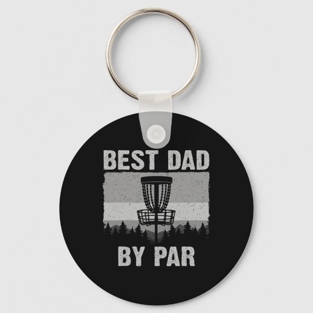 Funny Disc Golf Art For Men Dad Disc Golf Player D Key Ring (Front)