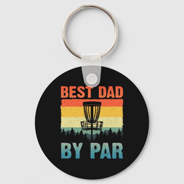 Funny Disc Golf Art For Men Dad Disc Golf Player D Key Ring (Front)