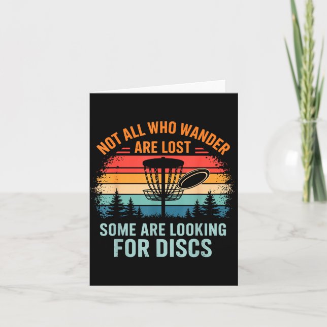 Funny Disc Golf Art For Men Women Disc Golfer Play Card (Front)