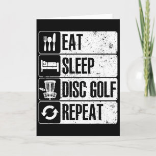 Funny Disc Golf Art For Men Women Golf Player Disc Card